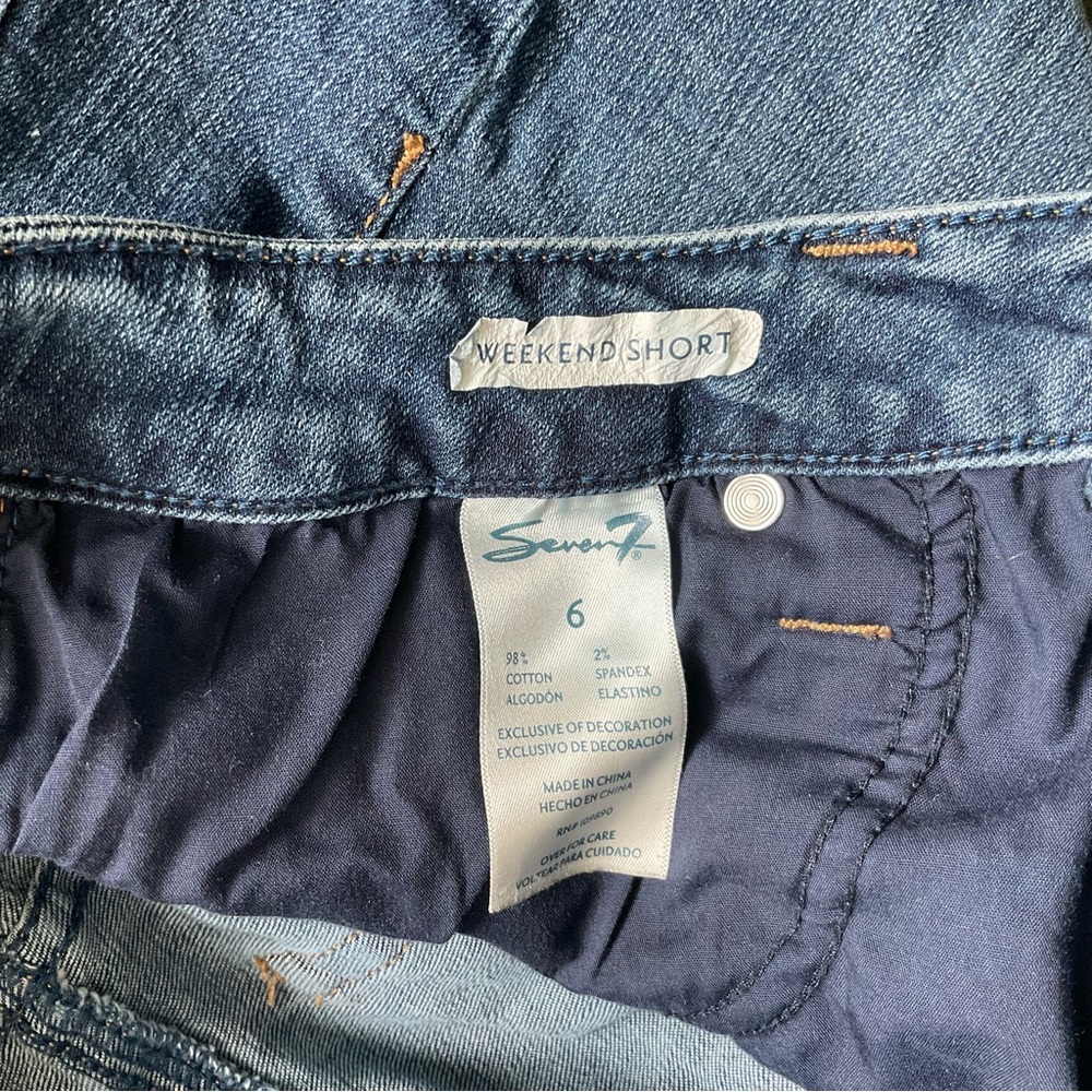 Seven7 Weekend Short Cut Off Denim Shorts Size 6 - Picture 7 of 7